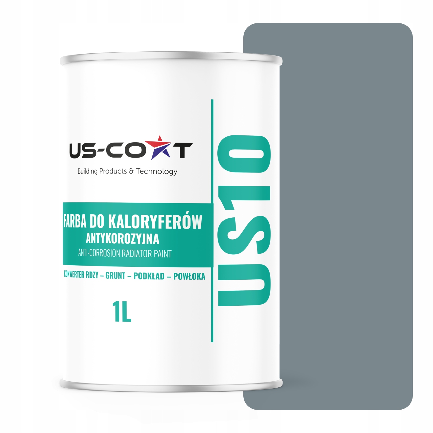 Barva pro radiátory Antikorozní Odolná 1L Lesk Veverka Šedá 3v1