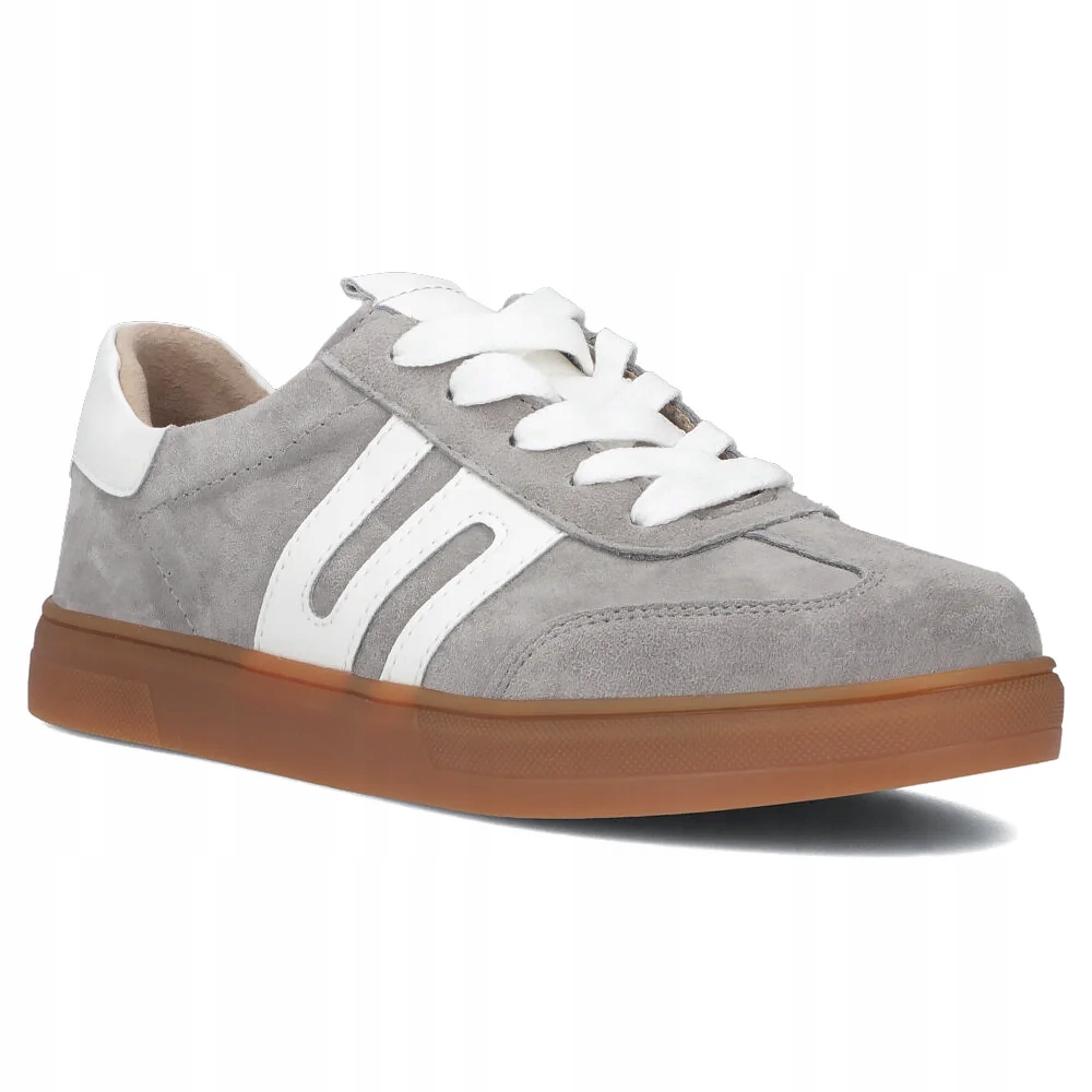 Skórzane sneakersy Filippo DP6742/25 Gr szare roz.40