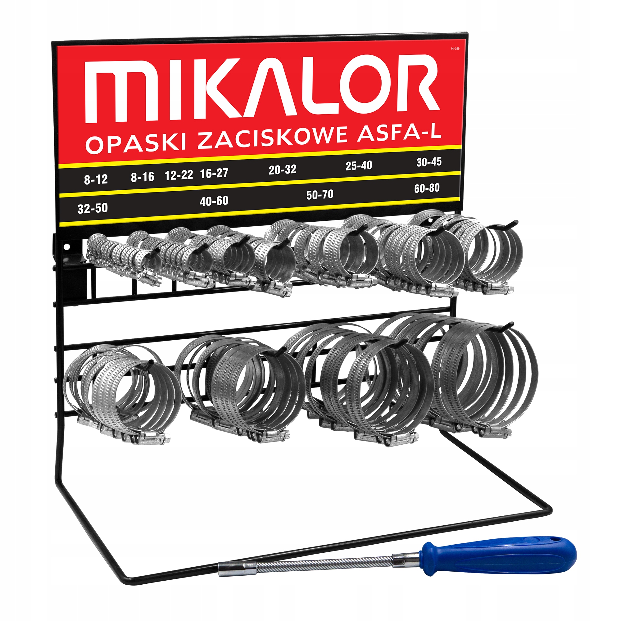 Mikalor Sada Upínacích Pásov S Vešiakom A Skrutkovačom 440 Ks