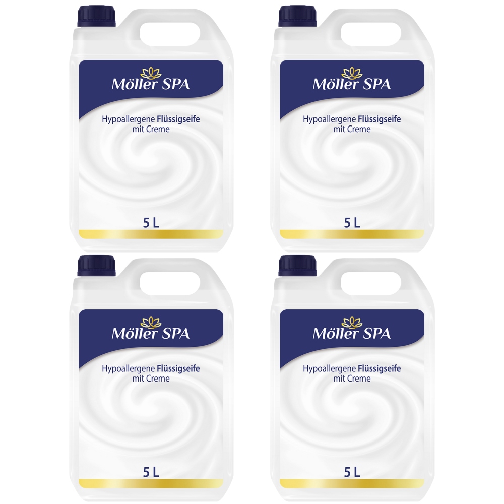 Levně Möller Spa Tekuté Mýdlo Hypoalergenní Krémové Výkonné 20L
