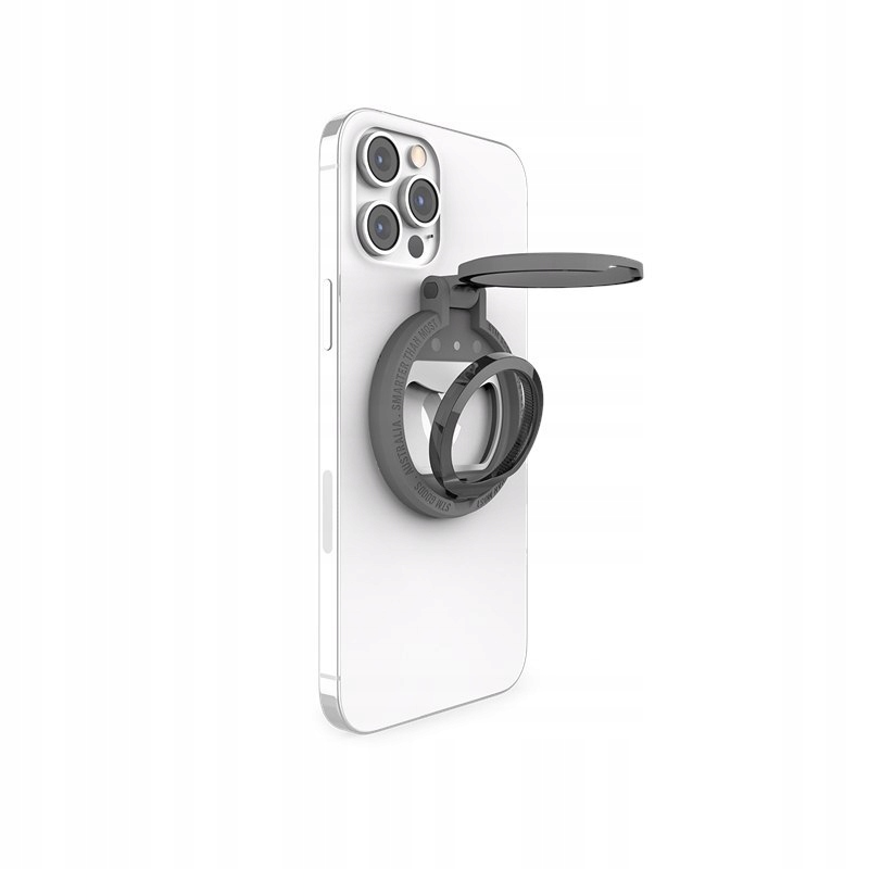 Stm MagLoop – Držák MagSafe na prst s funkcí stojánku otvírák (šedý)