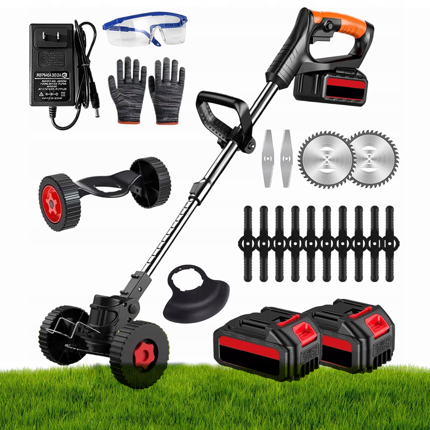 Akumulátorový Zahradní Křovinořez Vyžínač Trávy 2xACU