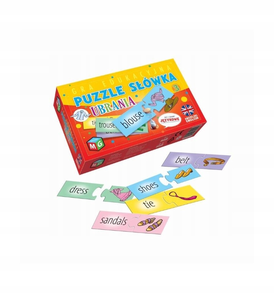 Puzzle słówka 3 Ubrania