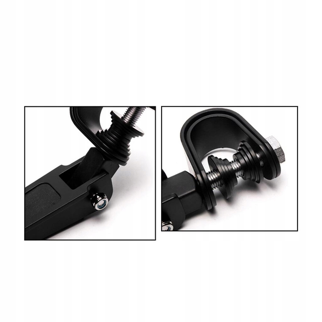 2 pary czarnych podnóżków motocyklowych Numer katalogowy części 19012