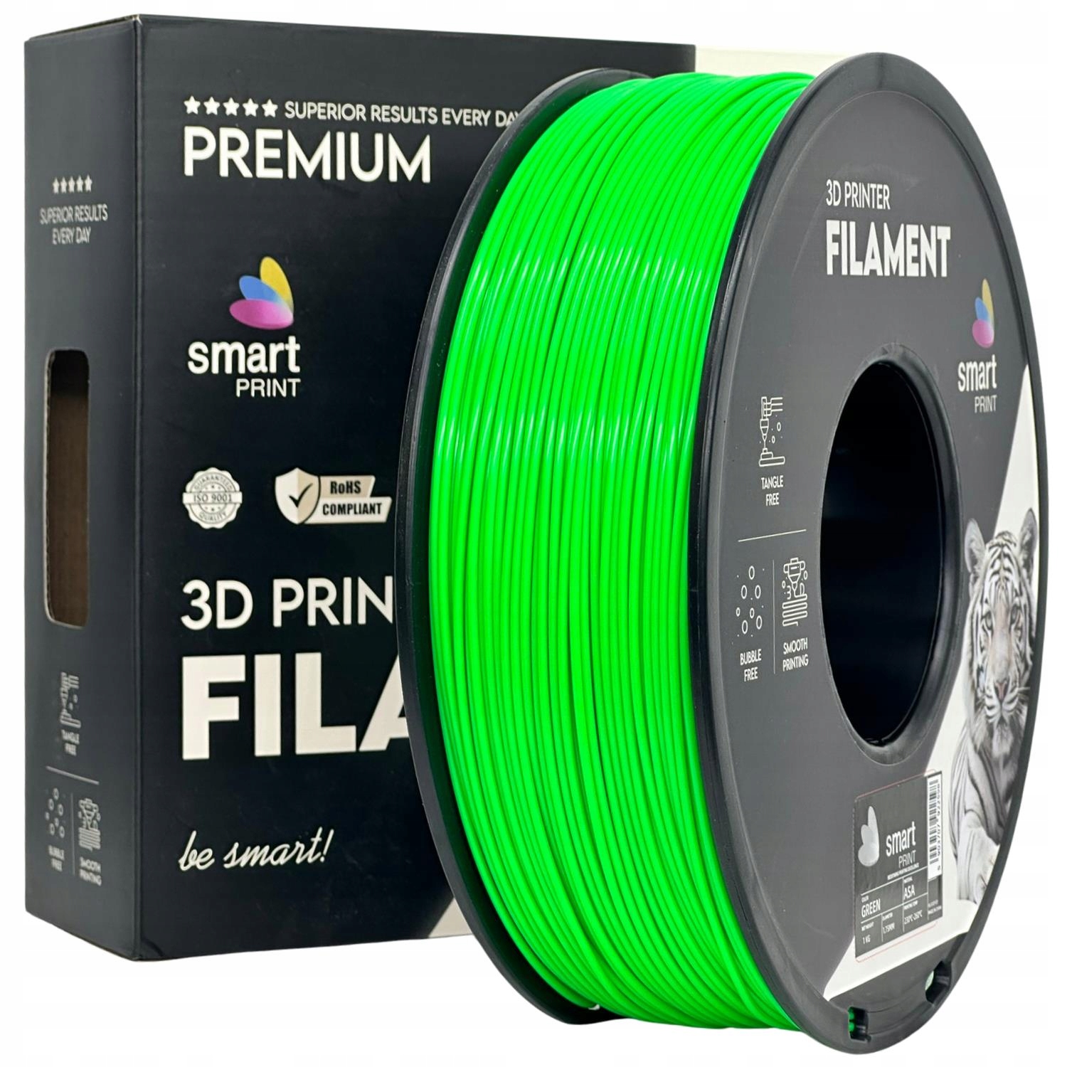 Filament Smart Print Asa Green Zielony Uv Odporny 1.75mm 1kg