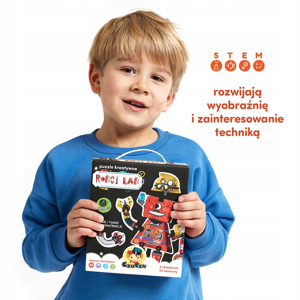 Puzzle kreatywne CzuCzu Robot Lab 63 elementy Nazwa Robot Lab