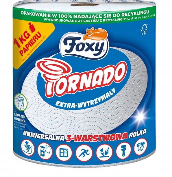 

Foxy Tornado Ręcznik papierowy 3 warstwowy 81m