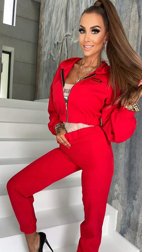 Komplet dres czerwony Lola Bianka Kolor czerwony