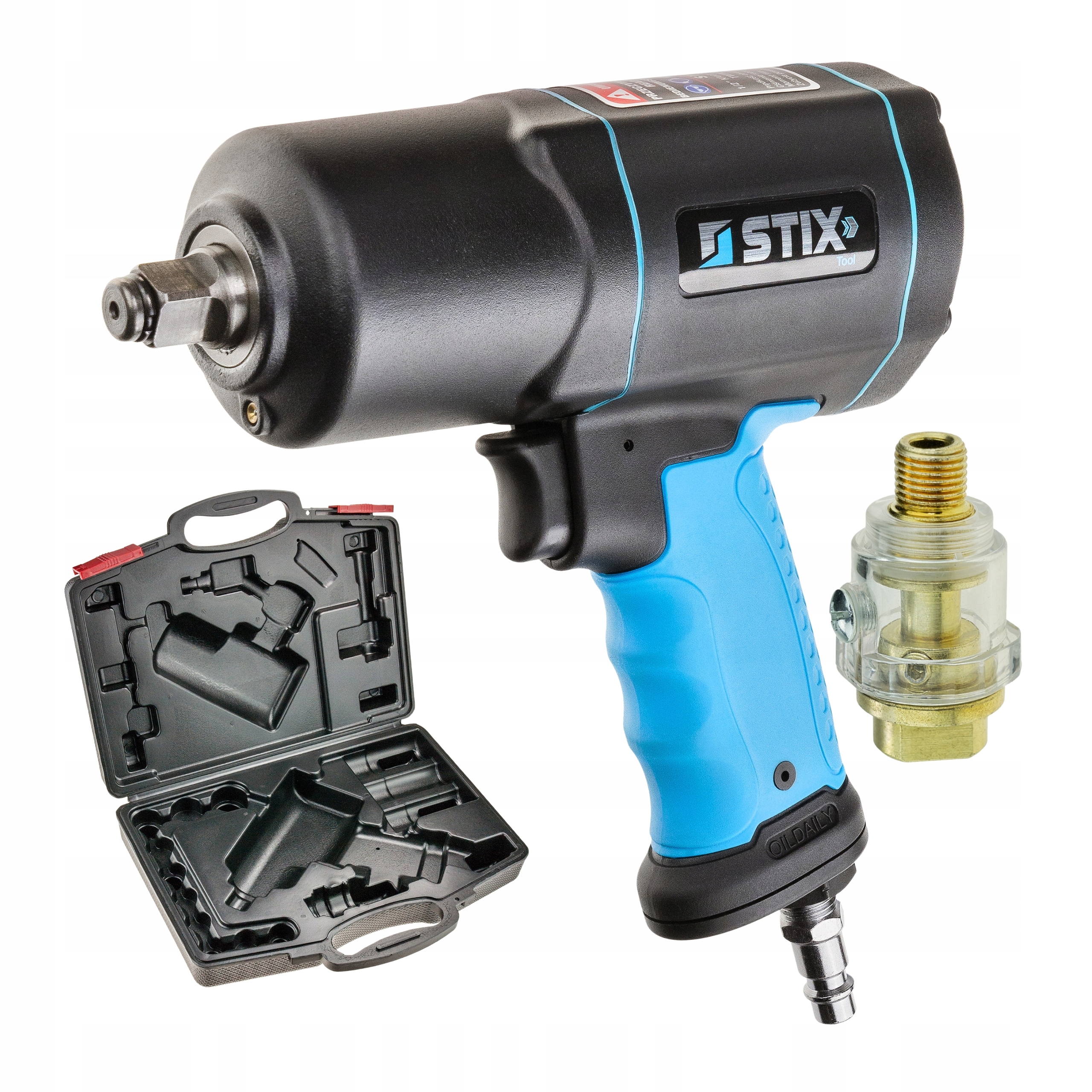 Pneumatický Rázový Utahovák 1/2 STT-17 1700 Nm S Olejovačem A Kufrem Stix