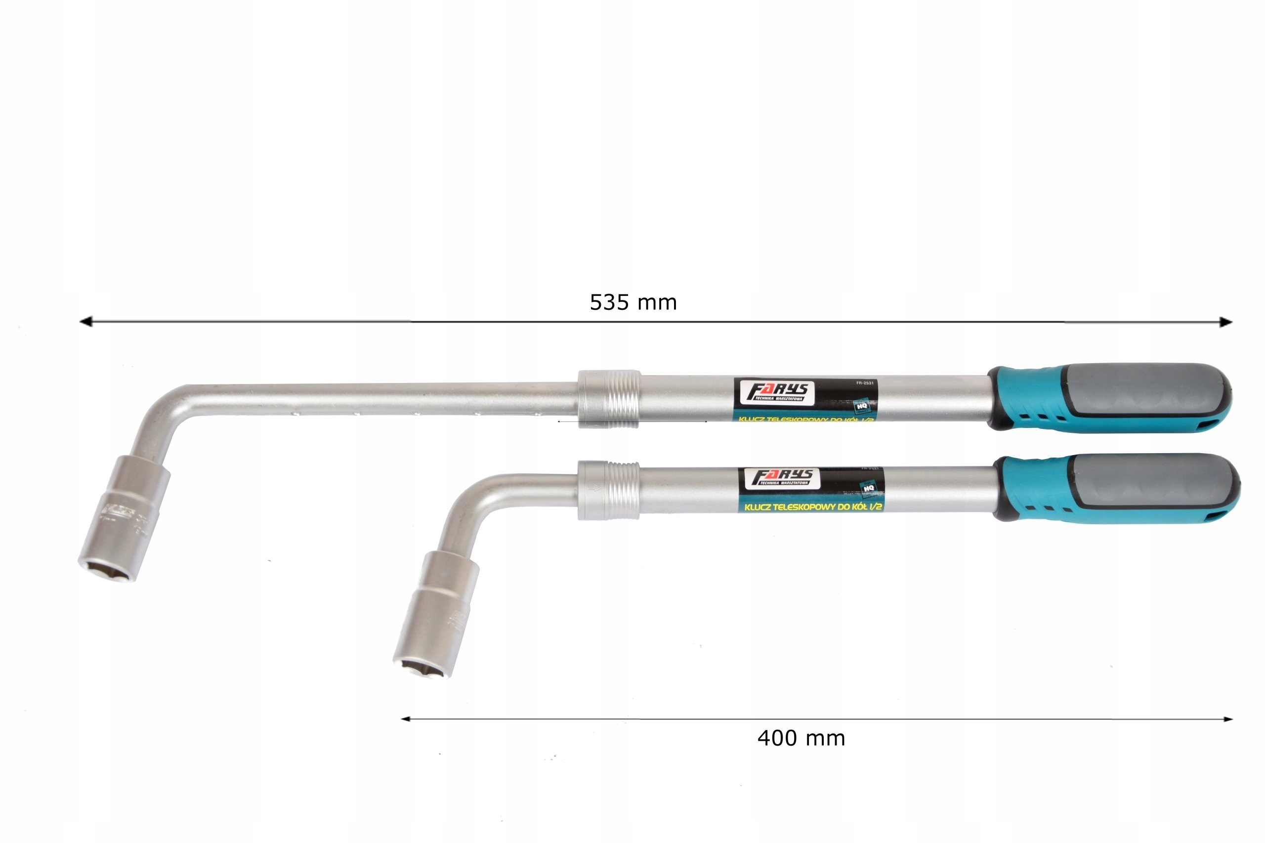 KLUCZ DO KÓŁ TELESKOPOWY + 2 NASADKI + ETIU Farys Marka Farys