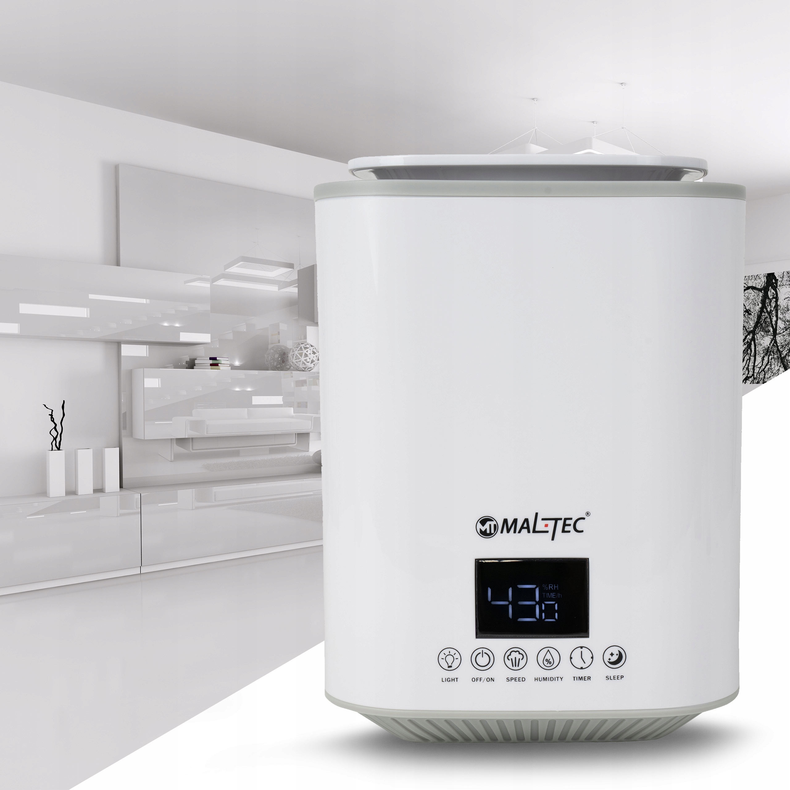 ЗВОЛОЖНЮВАЧ ПОВІТРЯ PURIFIER AROMATHERAPY 3L Домінуючий колір білий