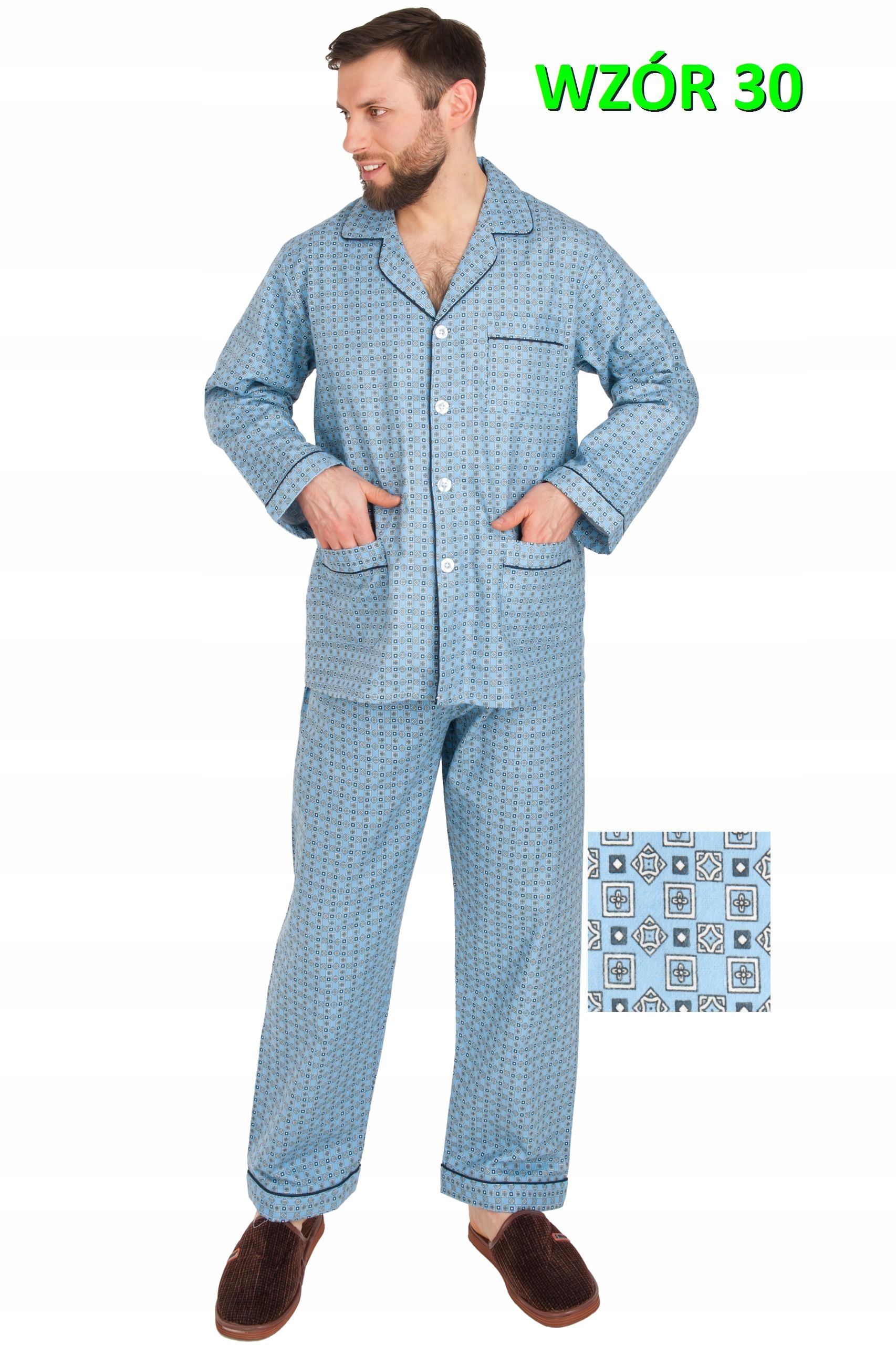 PIŻAMA MĘSKA FLANELOWA FLANELA r.XXL FOR-MAX Wzór dominujący inny wzór