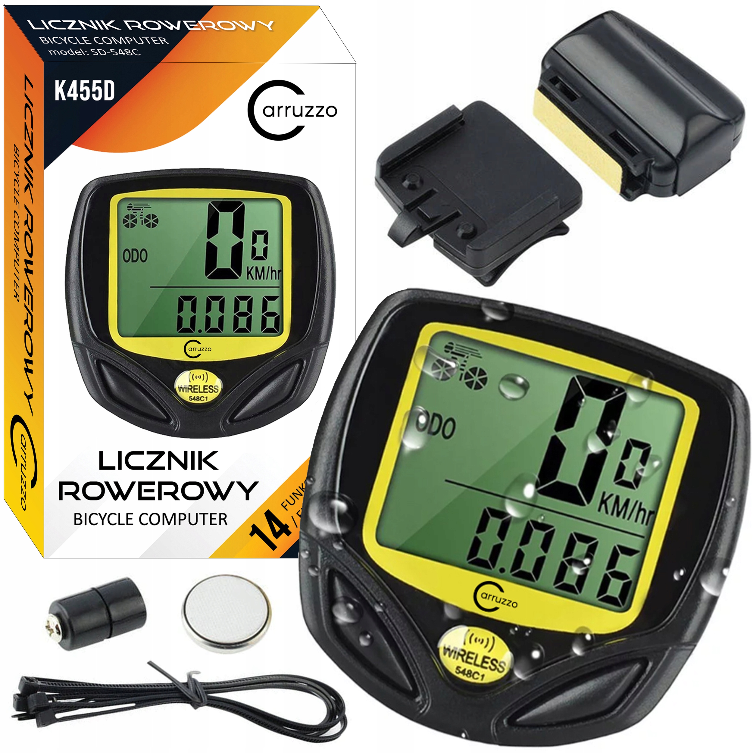 LICZNIK ROWEROWY BEZPRZEWODOWY WODOODPORNY PRĘDKOŚCIOMIERZ KOMPUTER ROWER