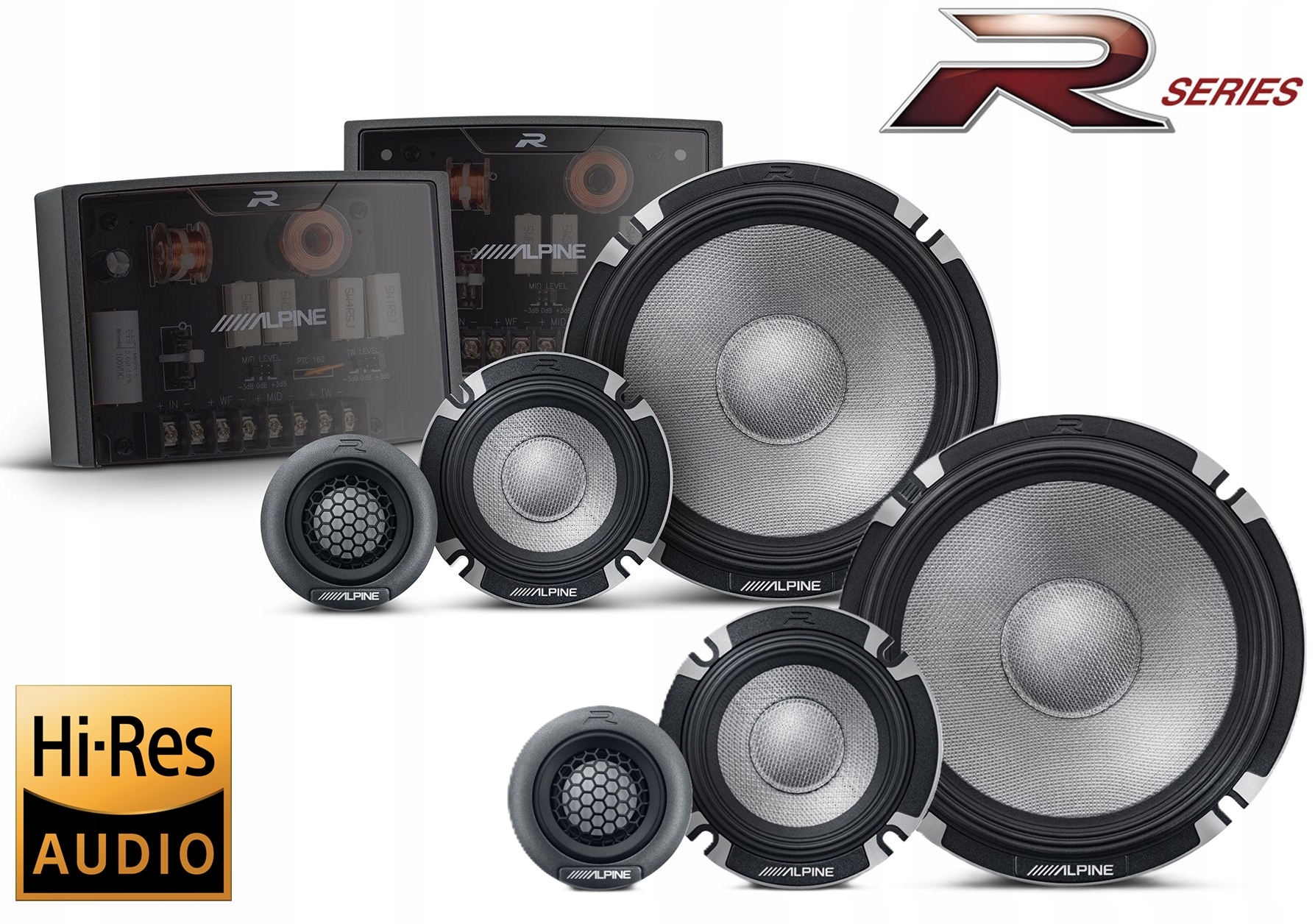 Alpine R2-S653 /Zestaw komponentowy 3-drożny 16,5 cm/ Moc 100W Hi-end