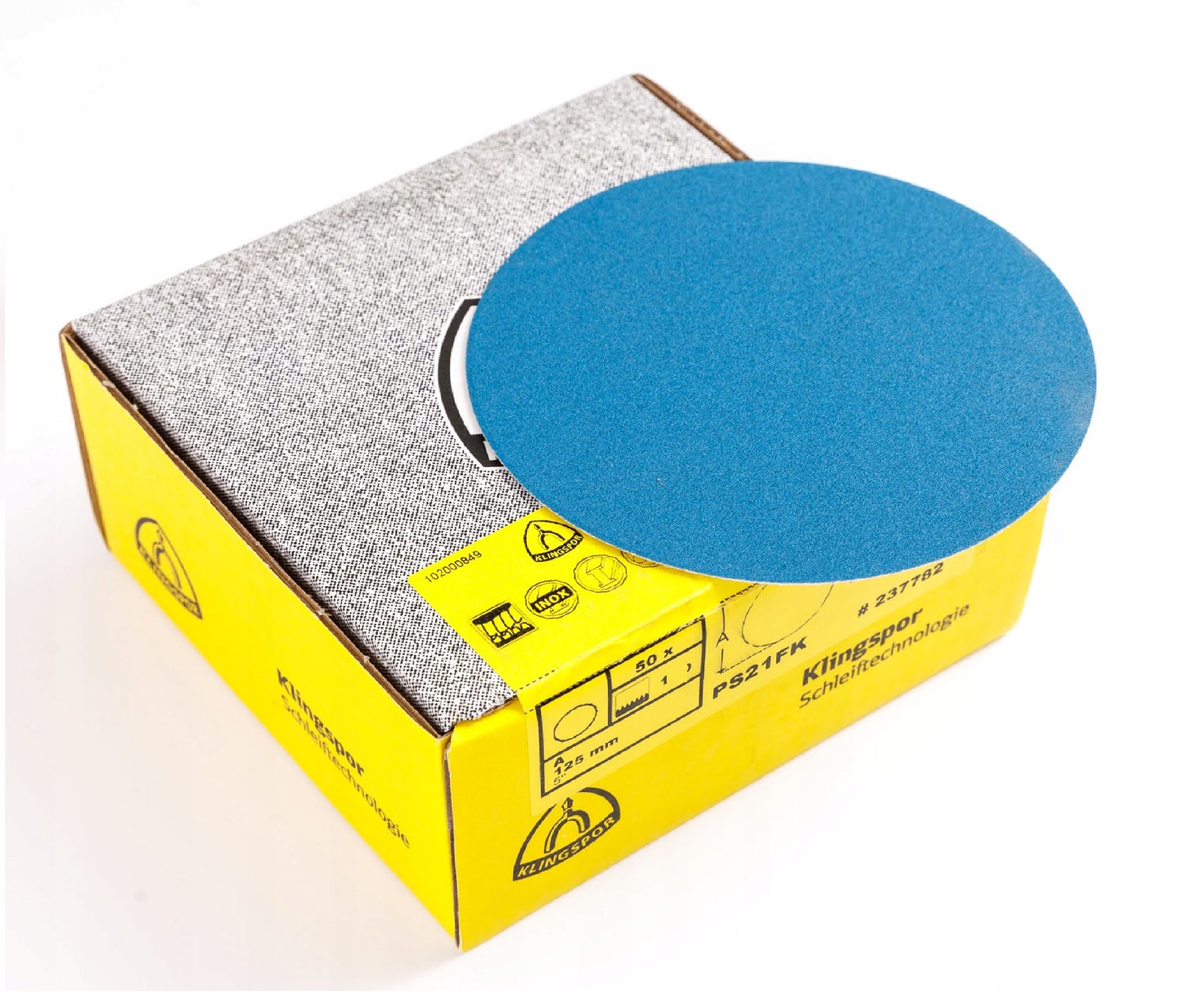 Klingspor krążek ścierny CYRKON rzep PS21FK 125mm P120 10x