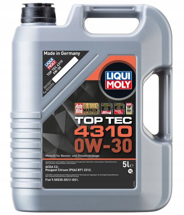 Olej Liqui Moly Top Tec 4310 0W-30 5L C2 9.55535-GS1 9.55535-DS1 B71 2312