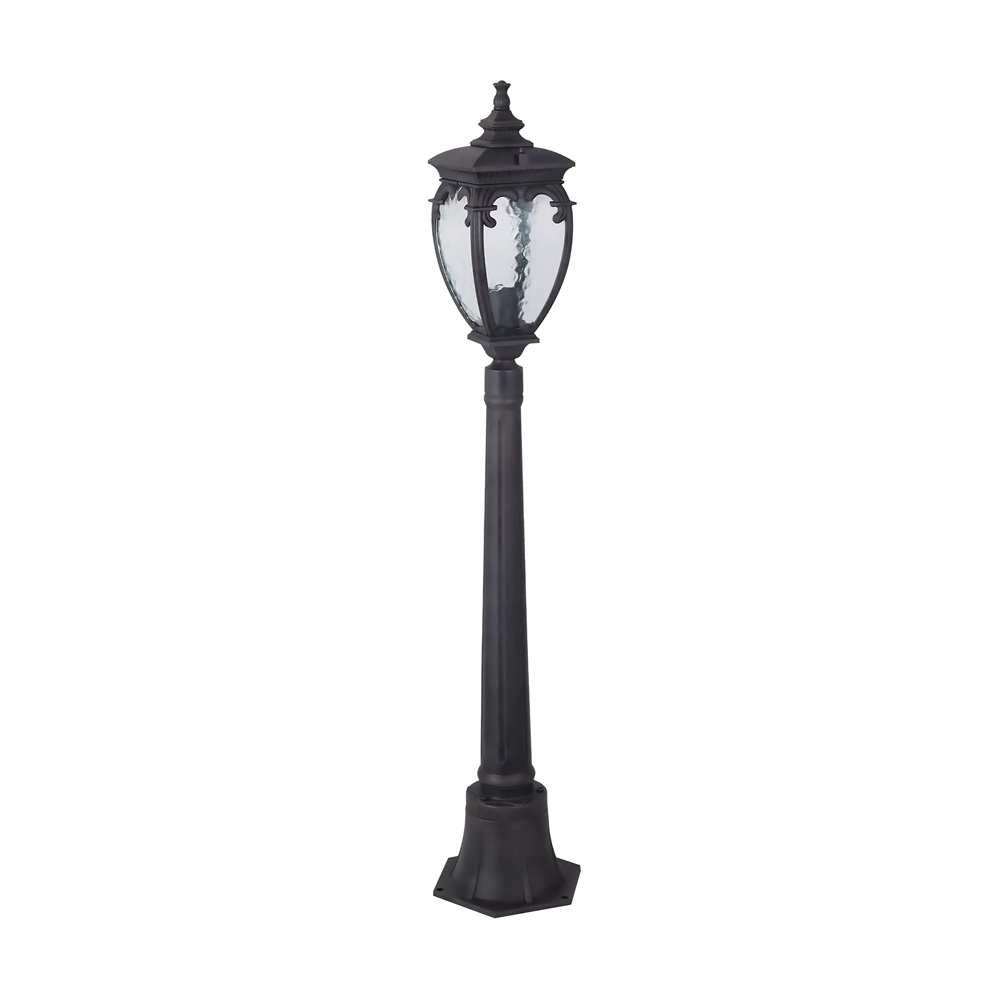 Vonkajšia stojaca lampa čierna, klasický záhradný stĺpik 113 cm Maytoni