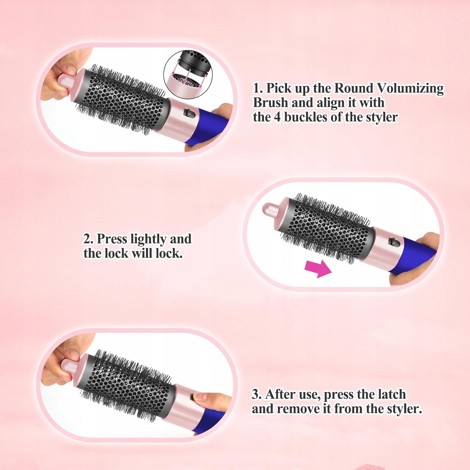 Różowa lokówka do włosów Dyson Airwrap Rodzaj papiloty