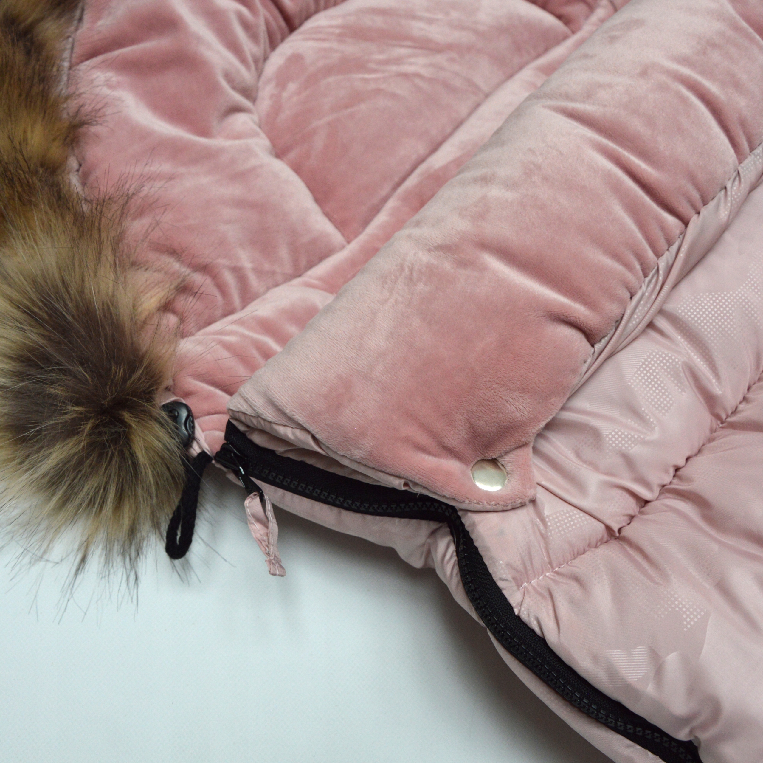 EDISA Śpiworek śpiwór do wózka 95 cm futro ciepły plusz jesień-zima 0-18 m Długość 95 cm