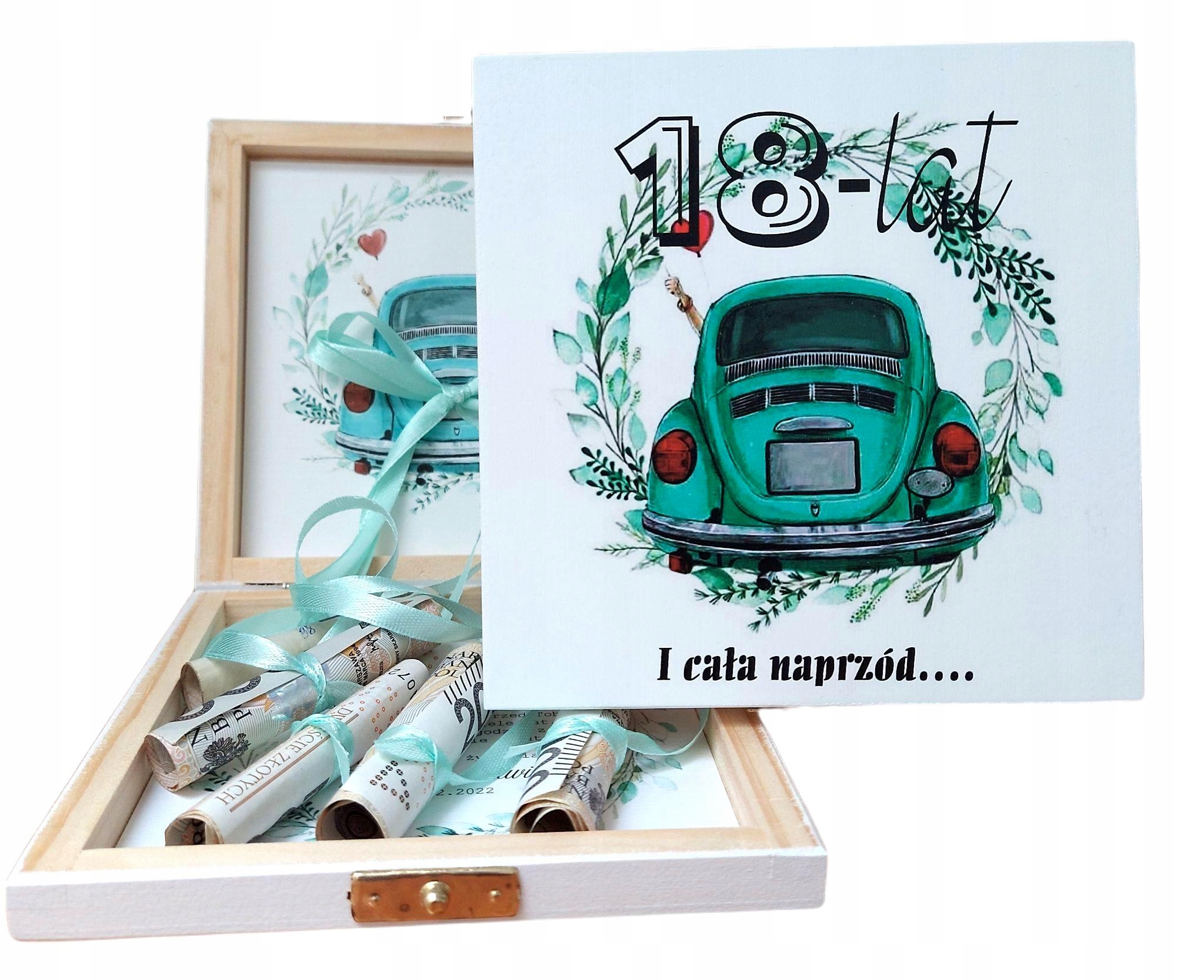 

na 18-TKĘ * pudełeczko na gotówkę Białe Uv