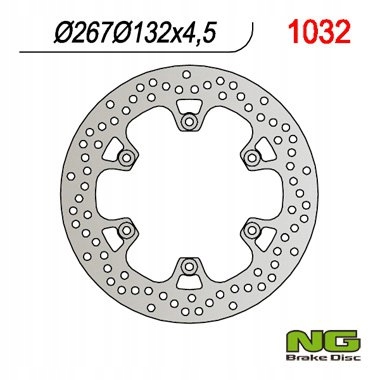 Ng Brzdový Kotúč Zadný Yamaha T-max 500 01-13 (267X132X4,5) (6X8,5 MM)
