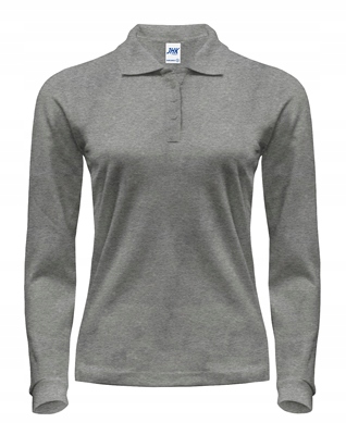 

Koszulka Polo damska długi rękaw Jhk Grey Melage S