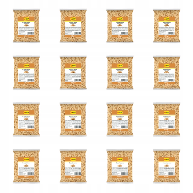Topseller Arašídy pražené, nesolené, 400 g X16