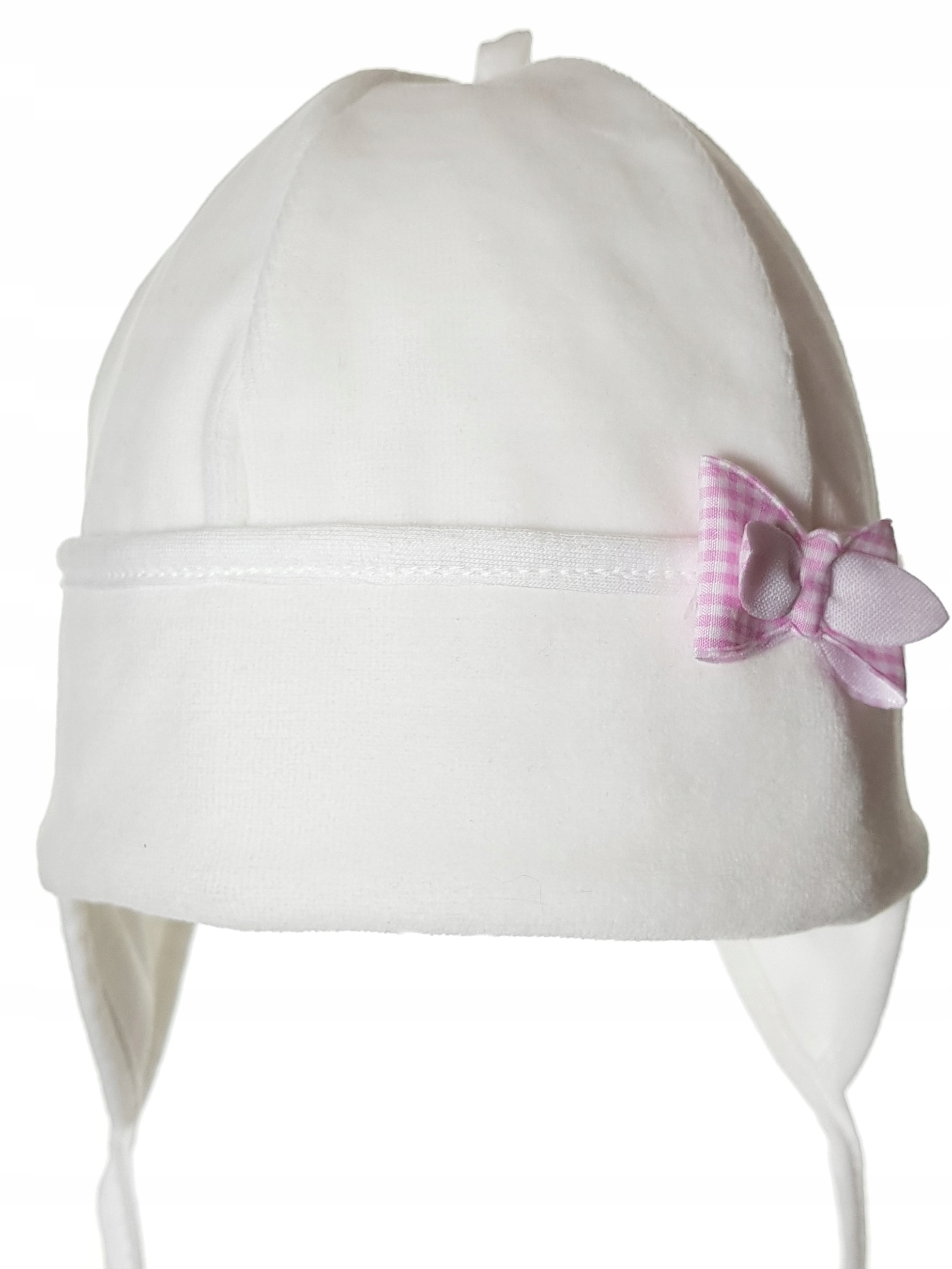 CZAPECZKA WELUR WIAZANA Z USZKAMI WYPRAWKA DLA NOWORODKA CZAPKA 7KOLORÓW 0+