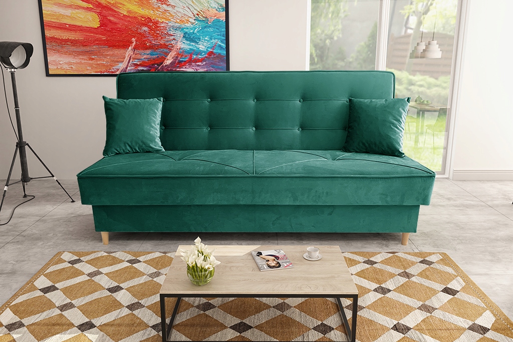 Wersalka kanapa sofa rozkładana LIVIA + poduszki Szerokość mebla 194 cm