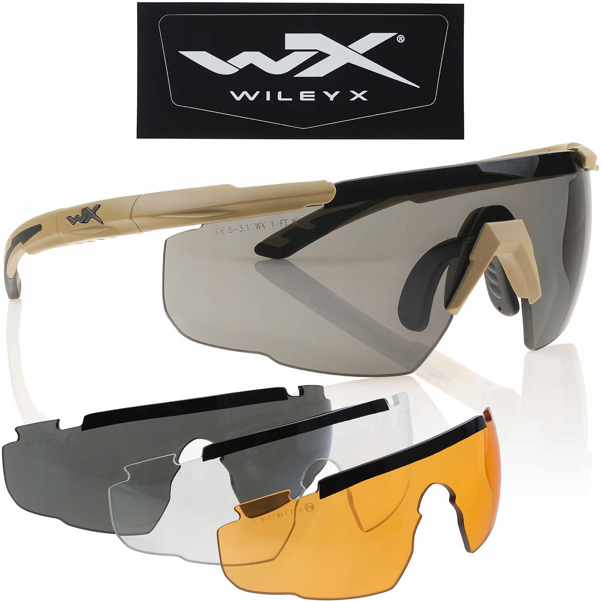 Balistické ochranné brýle WileyX Saber Advanced 308T Matte Tan