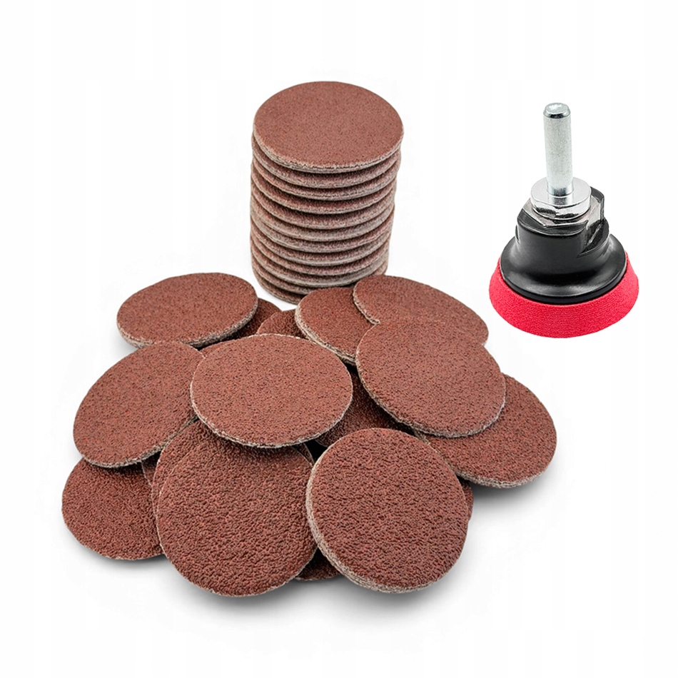 Zestaw 250 szt. Papier Krążki Ścierne Rzep 50mm P60-P120 Dysk