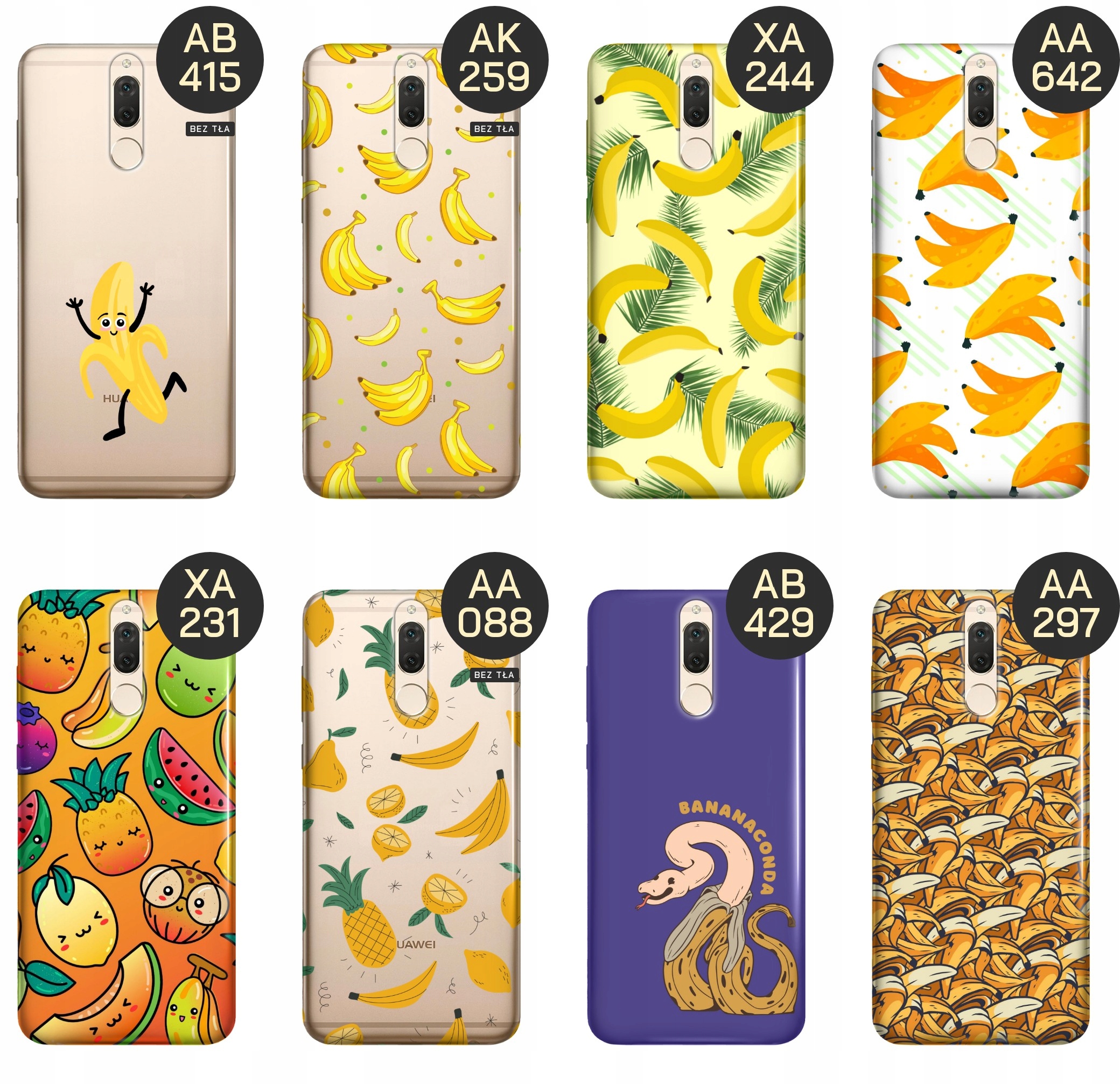 ETUI DO HUAWEI MATE 10 LITE WZORY BANAN OWOC ŻÓŁTY OBUDOWA POKROWIEC CASE Marka Hello Case