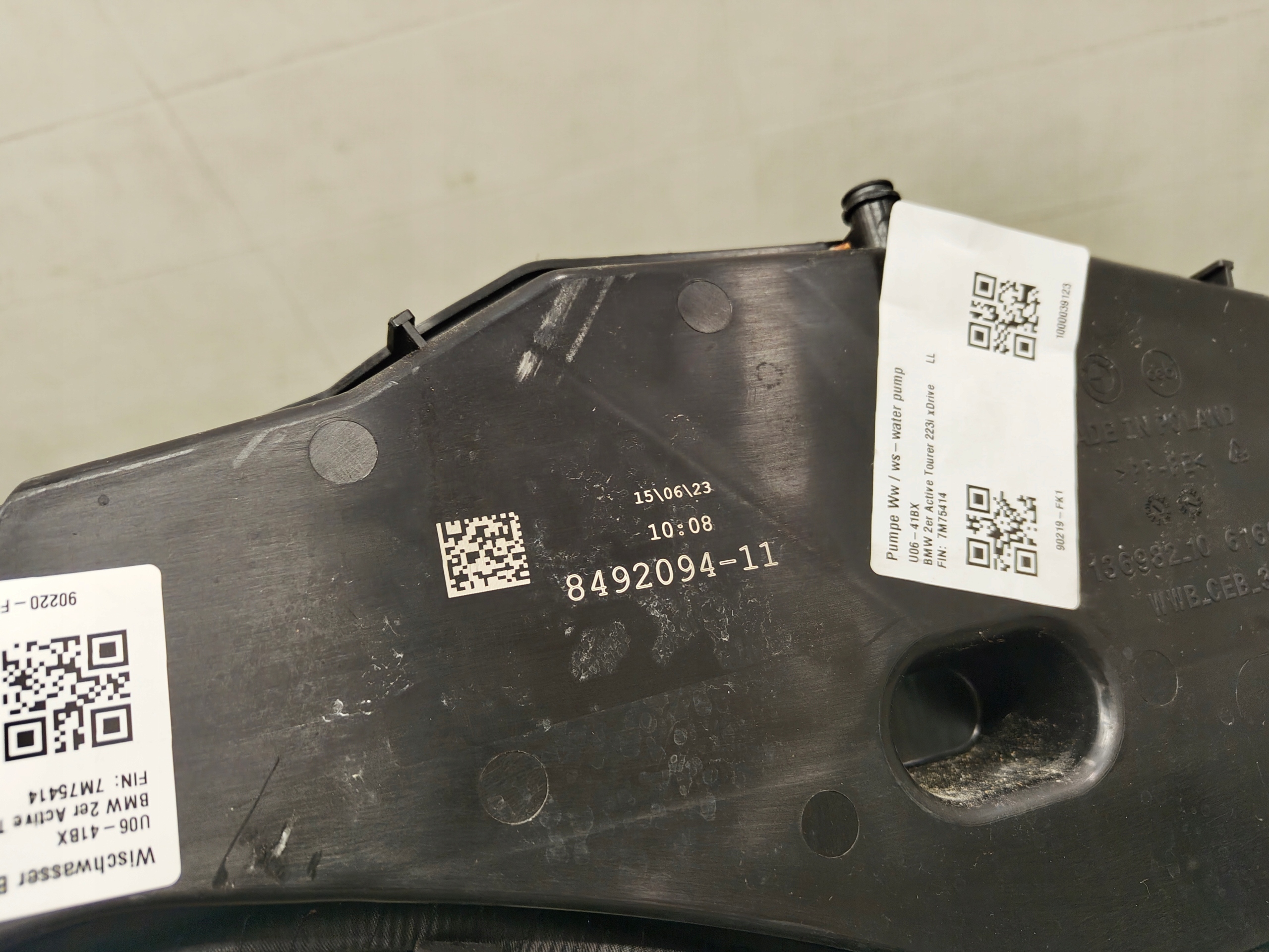 BMW 2 U06 serbatoio LIQUIDO LAVAFARI 8492094