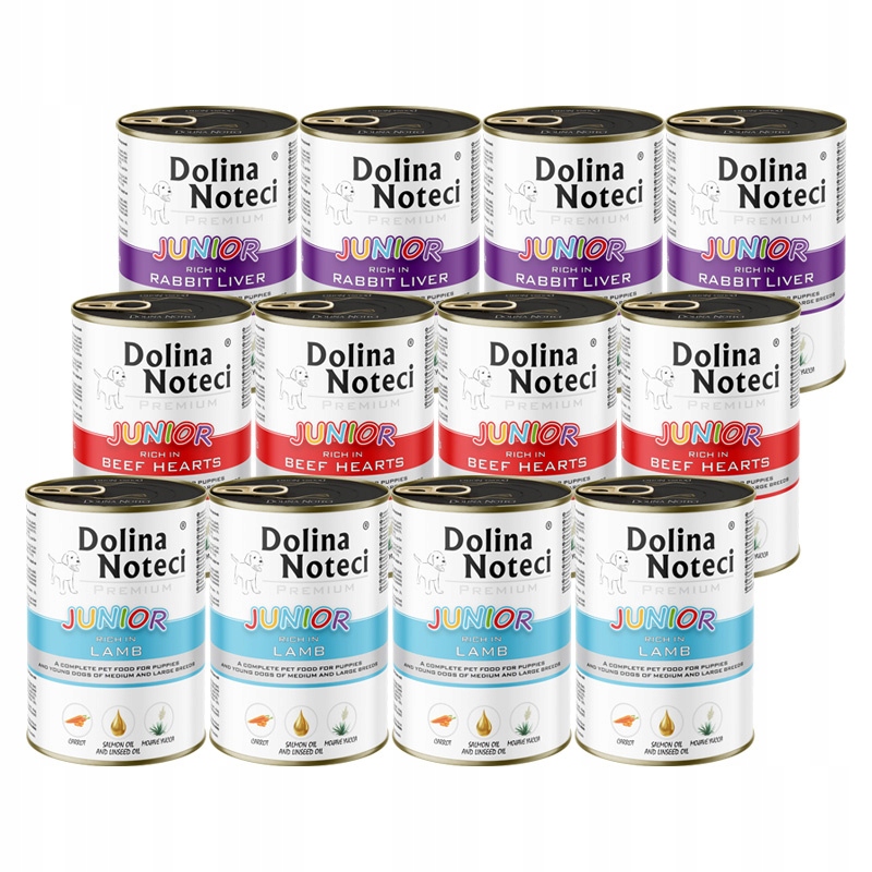 Vlhké krmivo pro psy Dolina Noteci Premium junior mix 12 x 400 g