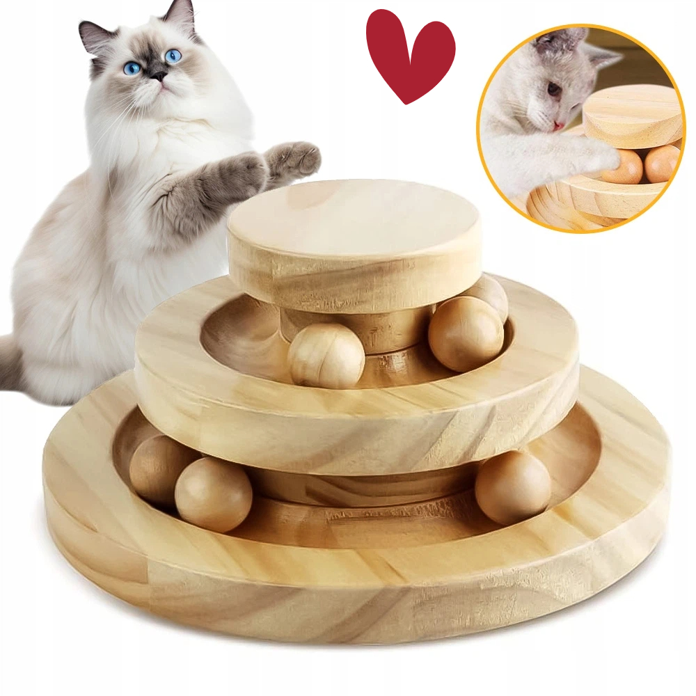 Levně Hračka Pro Kočky Věž S Míčky Kolotoč