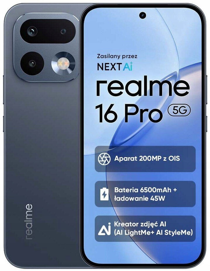 Realme 16 Pro 8GB/256GB 5G Kamyk Szary