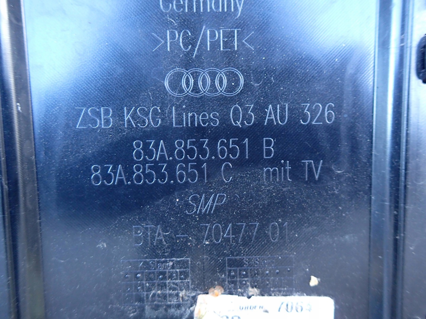 mask hűtőrács AUDI Q3 II 83A S LINE 2018