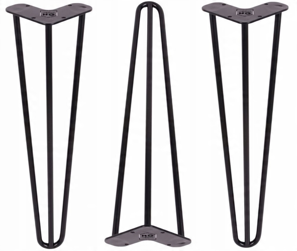 

Zestaw Nogi Metalowe Stołu Hairpin Trzy Pręty 45CM