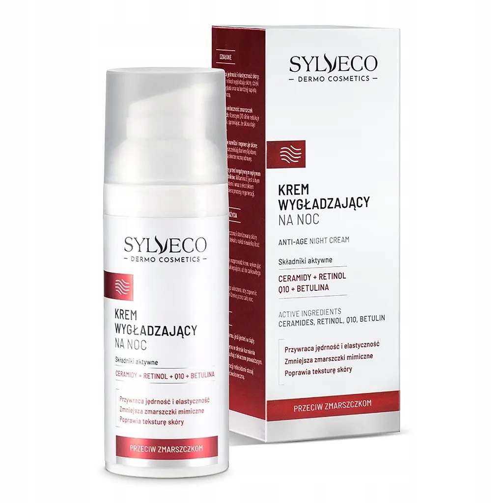 Sylveco Dermo Vyhlazující noční krém na obličej, Ceramidy Retinol Q10 50 ml