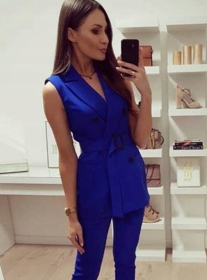 Modrá vesta s podšívkou 999 Lalous vel L