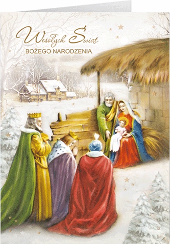 

Kartka na święta z życzeniami religijna BRT15