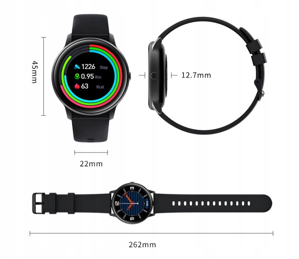 IMILAB KW66 SMARTWATCH FOR IPHONE SAMSUNG. Weight 54 g