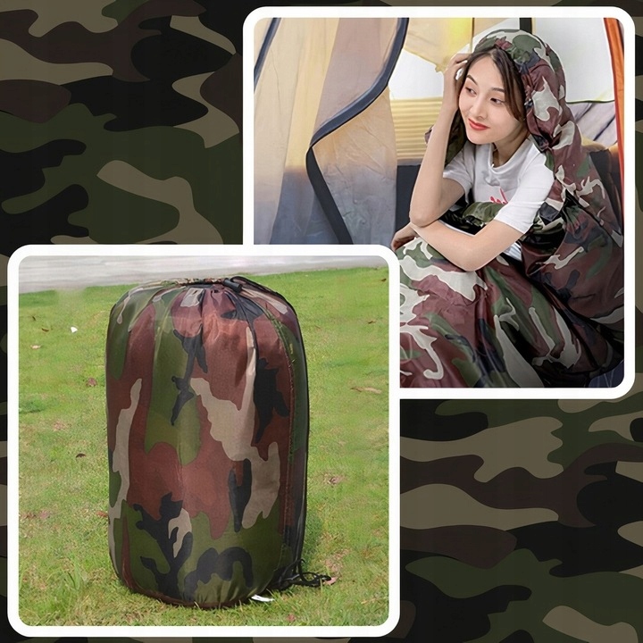 ŚPIWÓR TURYSTYCZNY MUMIA CIEPŁY LEKKI KOŁDRA Z KAPTUREM + POKROWIEC 2W1 Płeć produkt uniseks