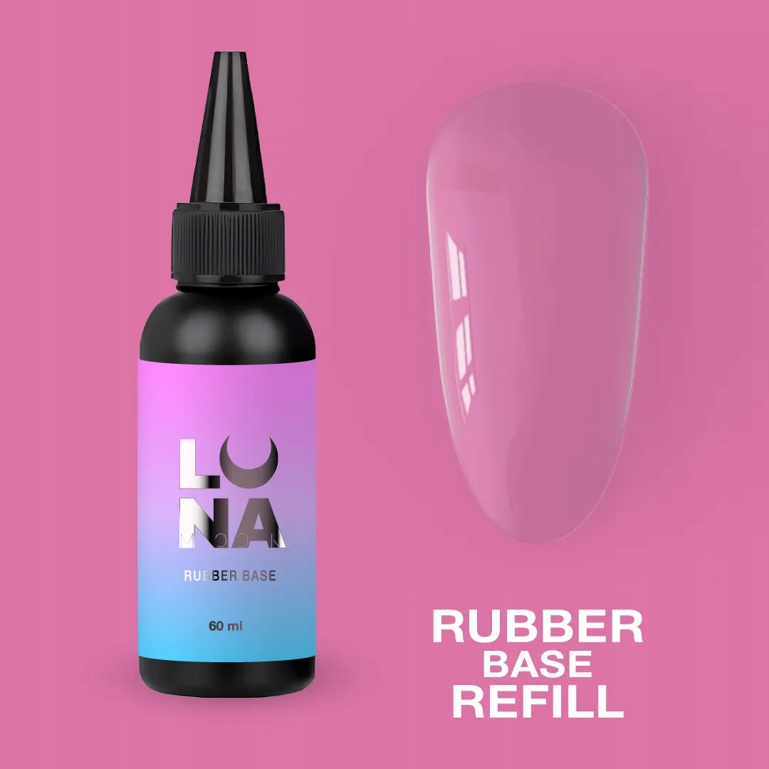 Hybridní báze Rubber Base Refill 60 ml Lunamoon