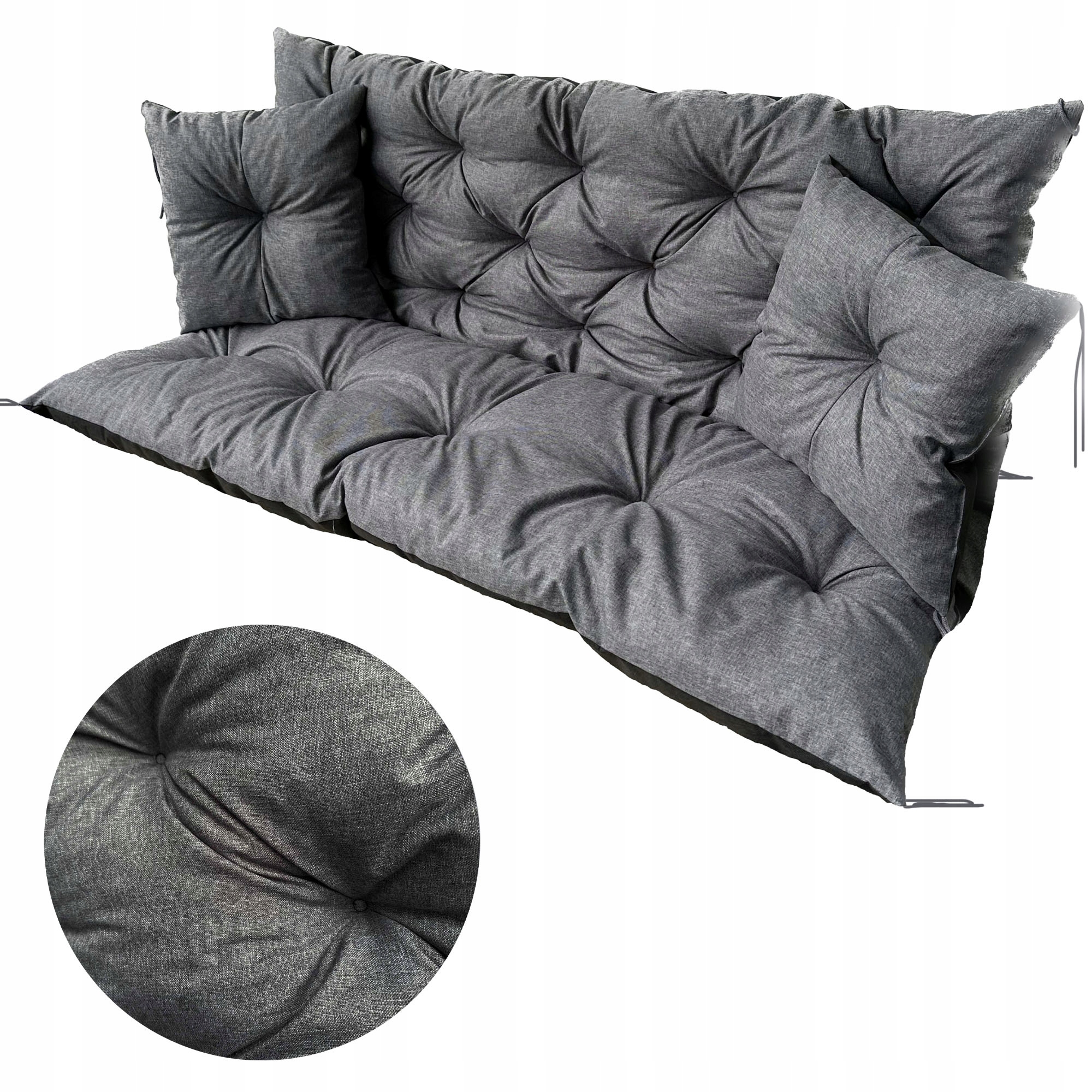 Záhradný Vankúš, Sada 120X60X50 CM Na Lavičku, Hojdačku, Vodotesný Ekolen