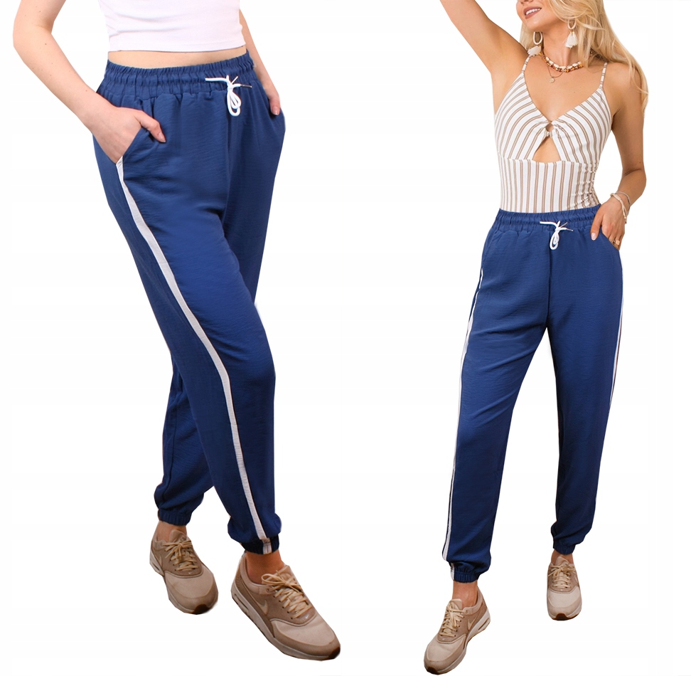 

Spodnie damskie Lato zwiewne haremki 6891 nieb. L