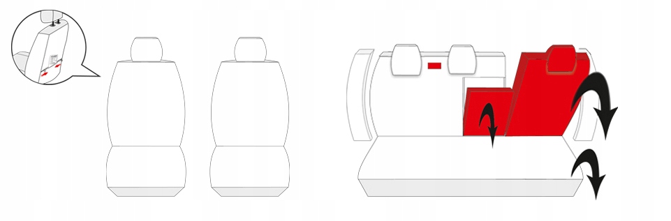 Pokrowce P2 dedykowane do TOYOTA AVENSIS III 3 Stan opakowania oryginalne