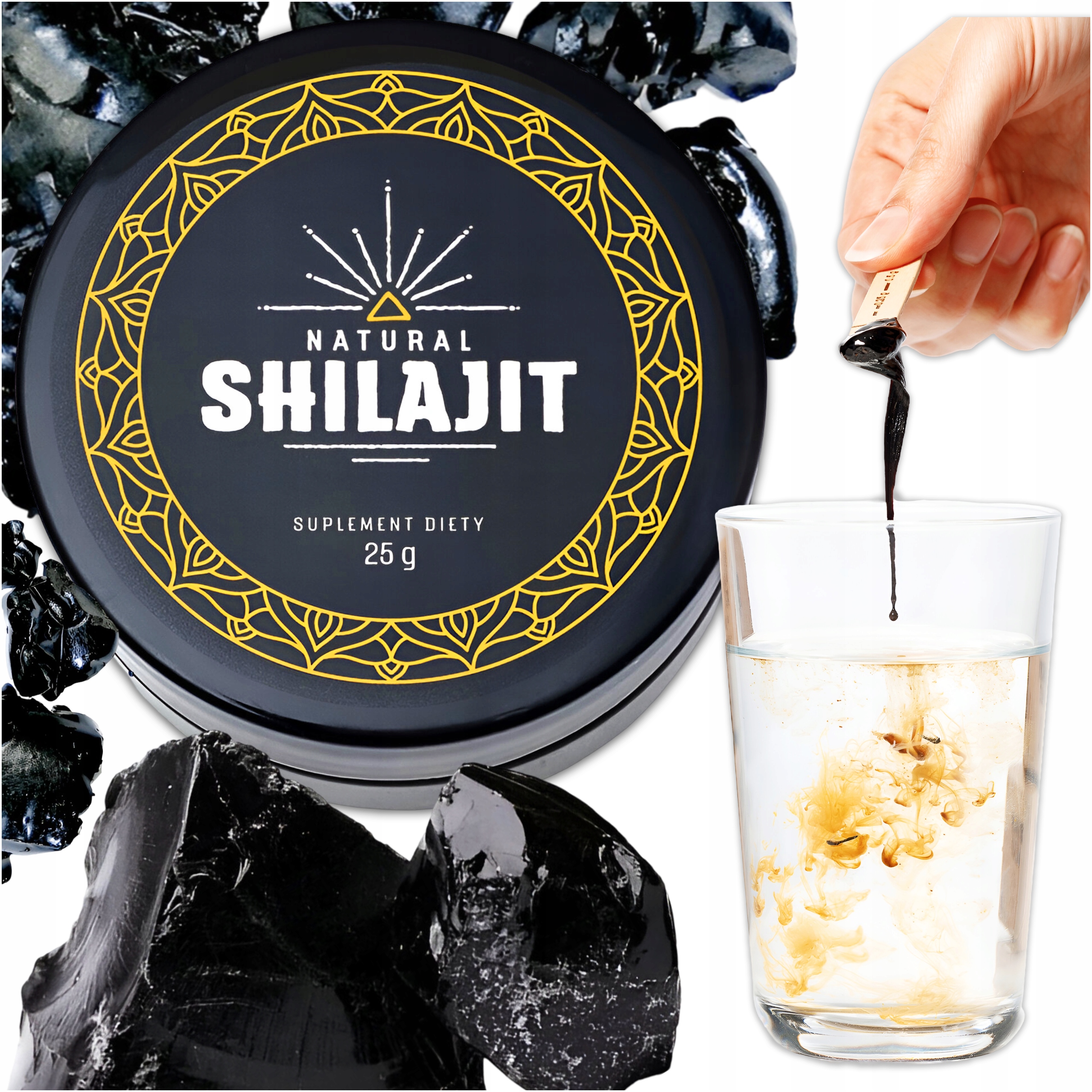 SHILAJIT MUMIO ALTAJSKÉ PRÍRODNÉ ORIGINÁLNE ČISTÉ ŽIVÉ ENERGIE PASTA 25G