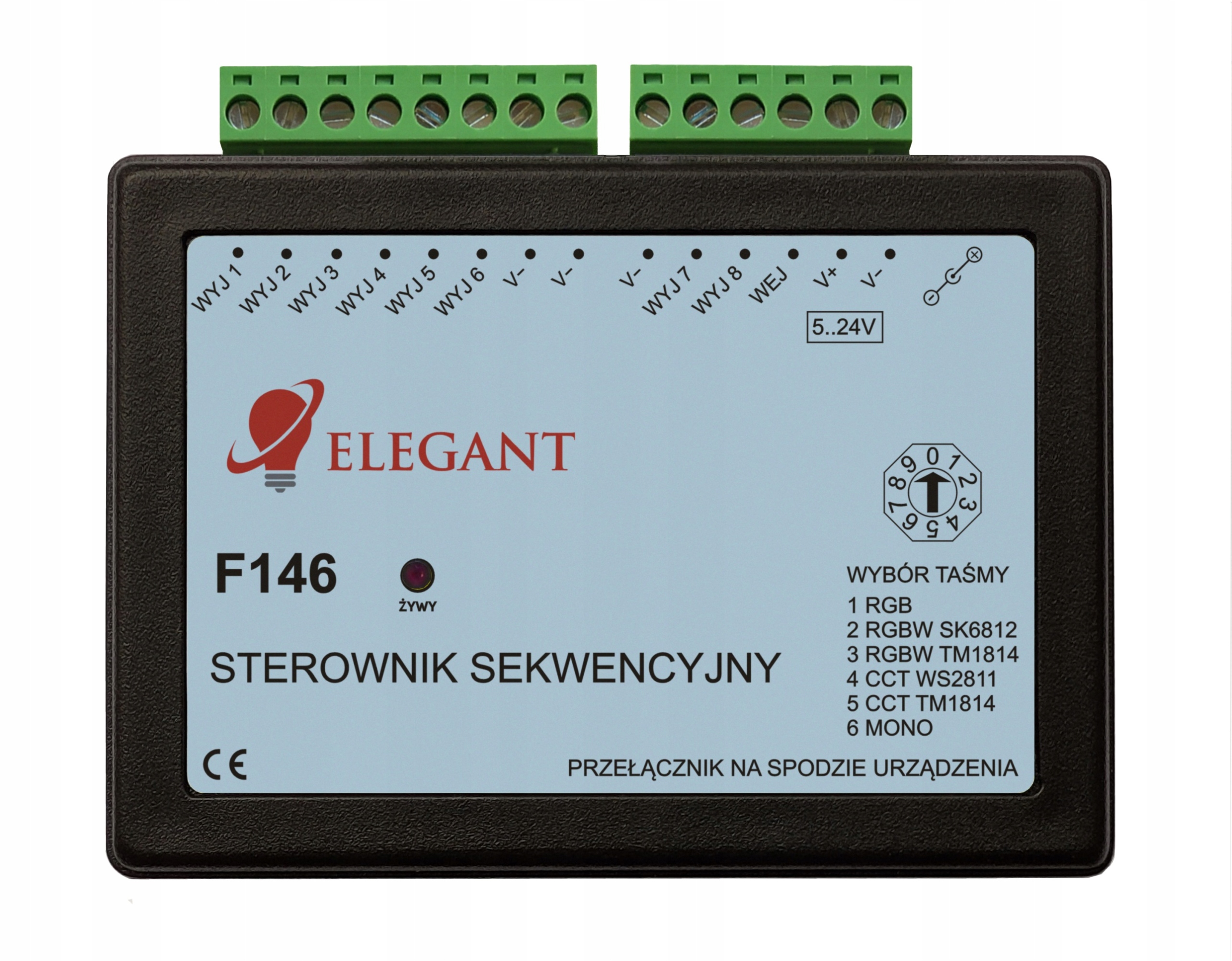 Univerzální koridorový ovladač Elegant F146 Rgb Rgbw Cct Mono