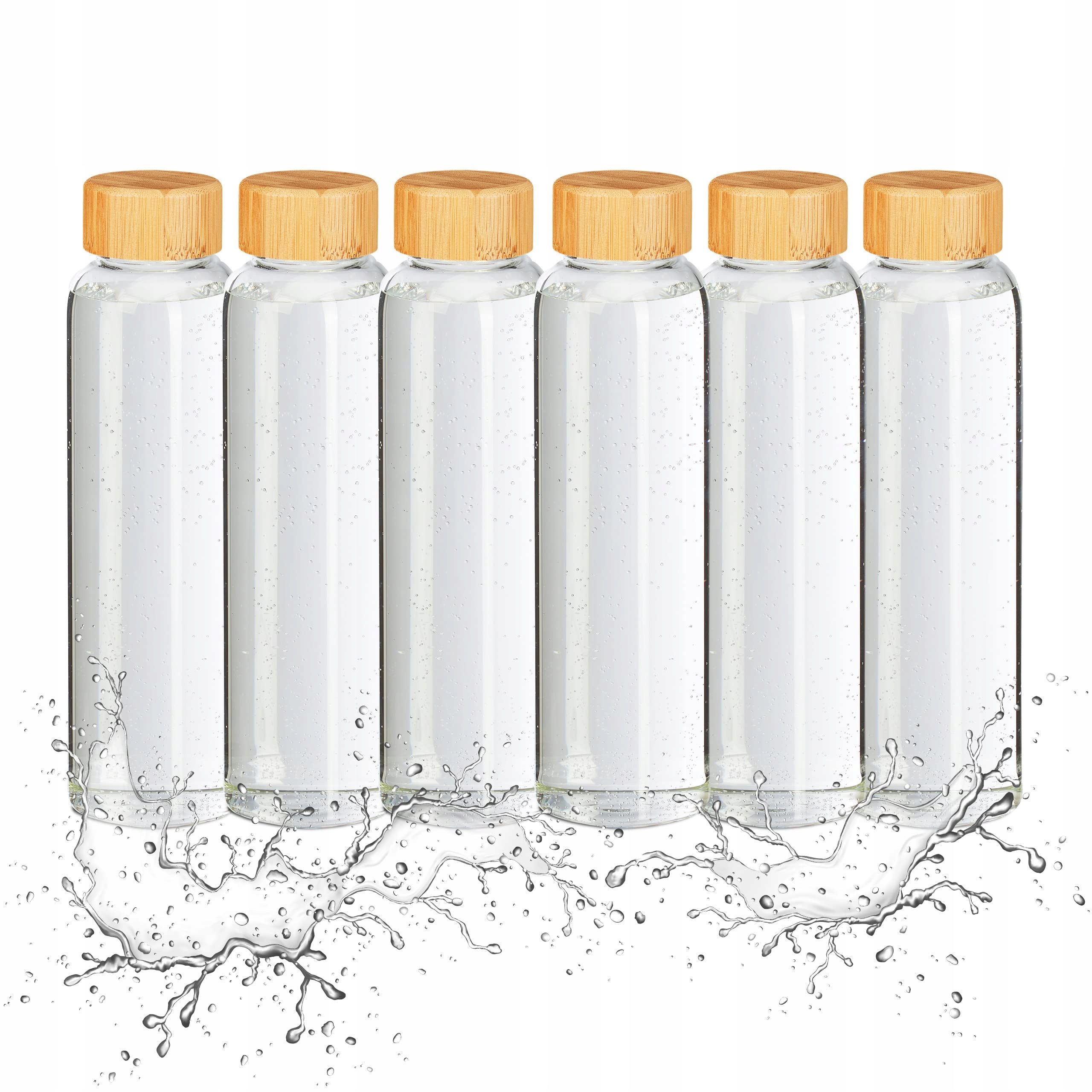 Butelka butelki do napojów wody 6 szt. Szklane 500ml Relaxdays